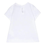 Monnalisa T-Shirt Tinta Unita Girocollo con Stampa  per Bambina 39C604 BIANCO MONNALISA 