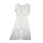 Illiana Tuta Intera Tinta Unita Giromanica per Bambina 531 BIANCO ILLIANA 