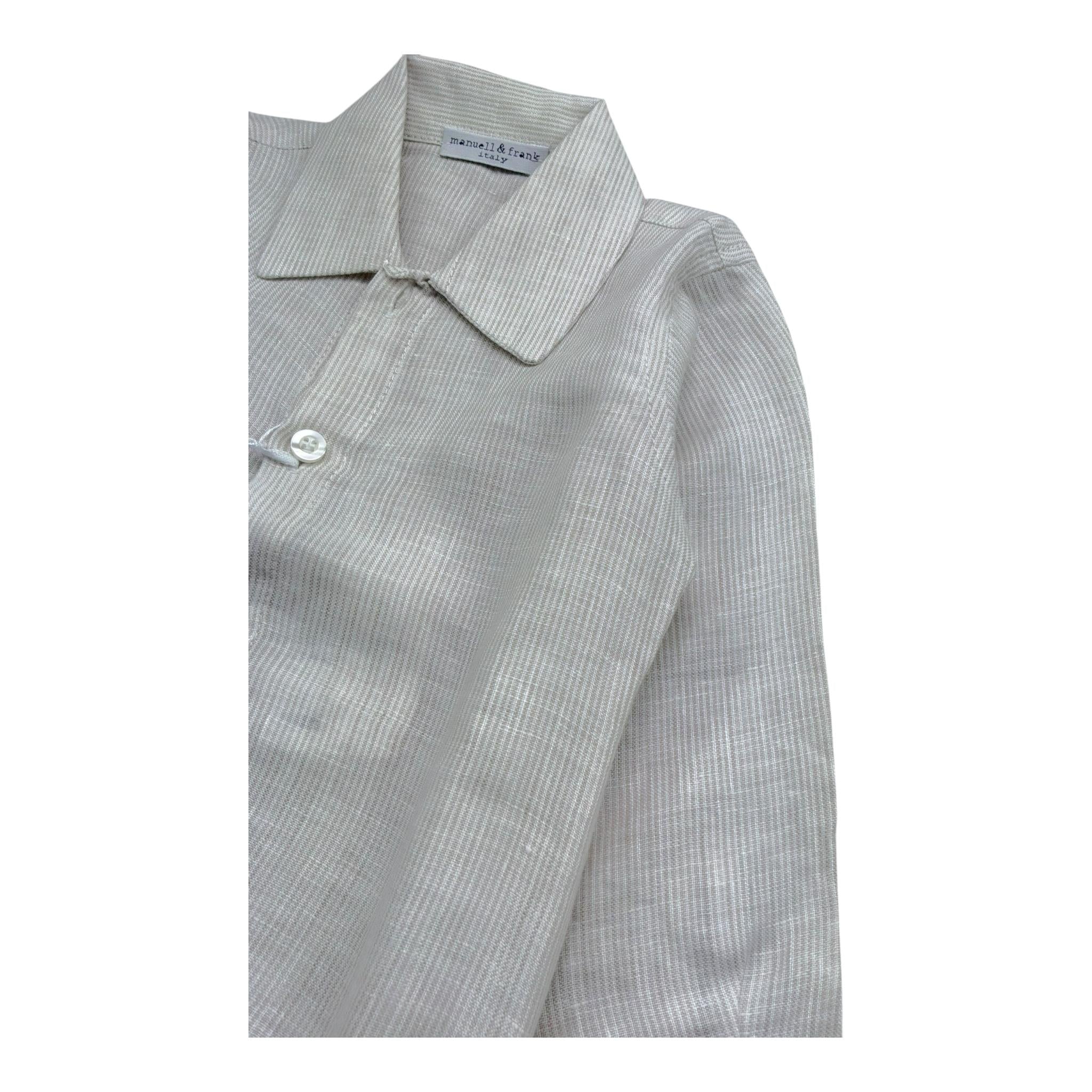 Manuel & Frank Camicia Manica Lunga Modello Body per Neonato MF3251I BEIGE MANUEL & FRANK 