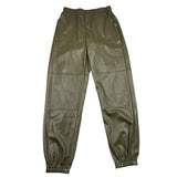 LIU JO pantalone in ecopelle tinta unita con elastico in vita Verde per Bambina GF4056 VERDE LIU JO 