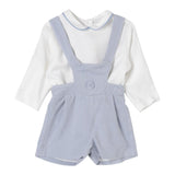 LA STUPENDERIA completo 2pz salopette-body bicolore Bianco/azzurro per Neonato TBCT07 BIANCO/AZZURRO LA STUPENDERIA 