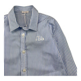 LE BEBE' camicia manica lunga fantasia a righe Bianco/azzurro per Neonato LBB5236 BIANCO/AZZURRO LE BEBE' 