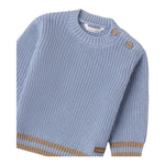 MINI BANDA maglia tinta unita con profili in contrasto Azzurro per Neonato 3A669XX AZZURRO MINI BANDA 