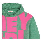 BillIEBLUSH abito tinta unita con cappuccio manica lunga e stampa Verde per Neonata U20512N VERDE BillIEBLUSH 
