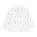 MAYORAL polo manica lunga tinta unita con stampe rso Bianco per Bambino 2182 BIANCO MAYORAL 