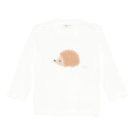 IL GUFO shirt girocollo tinta unita con ricami Panna per Neonato A24TA355MF002 PANNA IL GUFO 
