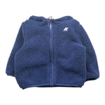 K-WAY felpa tinta unita teddy con zip e cappuccio Blu per Neonato K41478W BLU K-WAY 