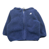 K-WAY felpa tinta unita teddy con zip e cappuccio Blu per Neonato K41478W BLU K-WAY 
