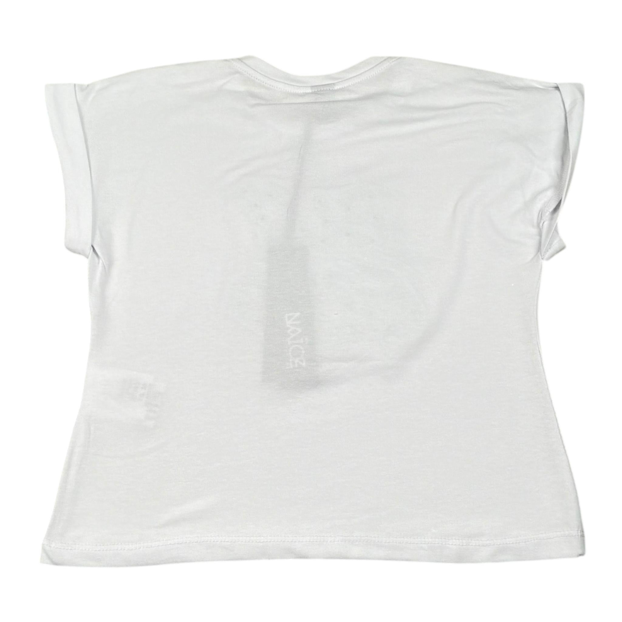 Naice Canotta Tinta Unita con Stampa per Bambina 27143 BIANCO NAICE 