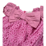 Miss Grant Abito Tinta Unita Traforato per Neonata MG1268 ROSA MISS GRANT 