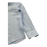 Saint Barth Camicia Manica Lunga Tinta Unita con Fantasia A Righe per Bambino 00858L AZZURRO SAINT BARTH 