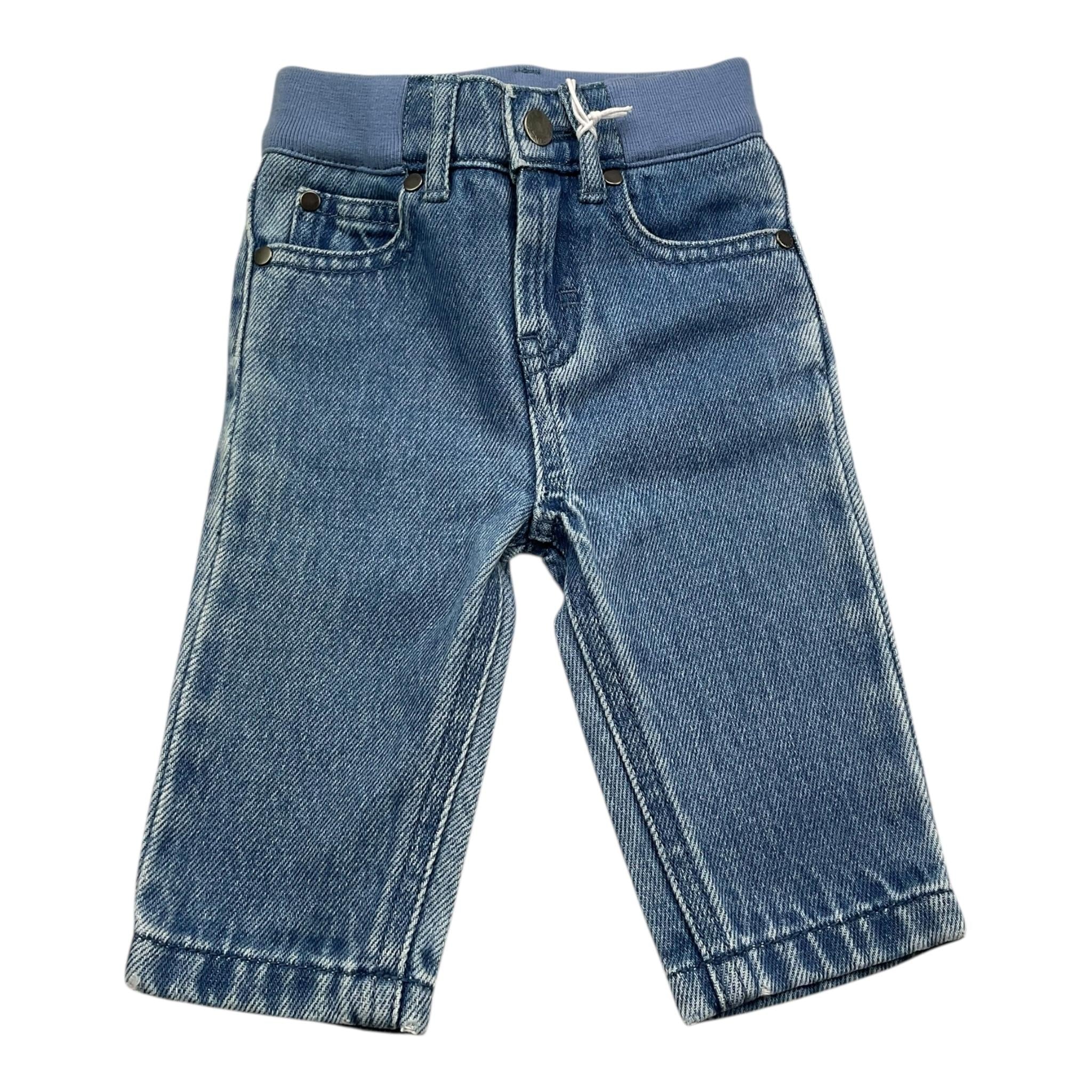 STELLA McCARTNEY jeans tinta unita con elastico in vita Azzurro per Neonato TT6580 AZZURRO STELLA McCARTNEY 