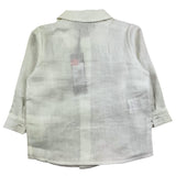 J.O. Milano Camicia Manica Lunga Tinta Unita Panna Per Neonato