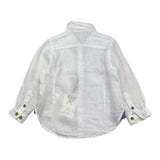 Berna Camicia Tinta Unita Con Bottoni Bianco Per Bambino