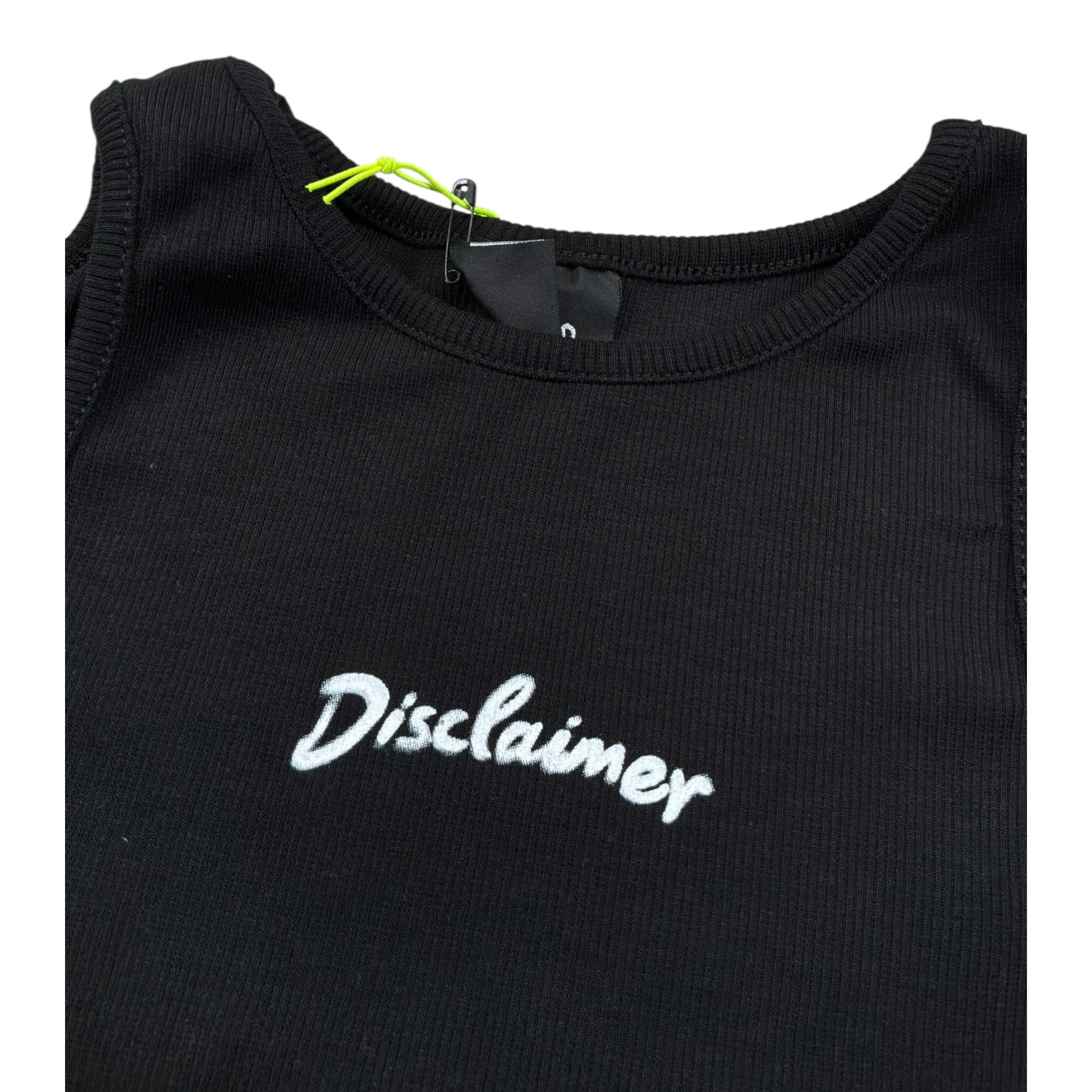 Disclaimer Top Giromanica Tinta Unita con Logo per Bambina 25EDK58502 NERO DISCLAIMER 
