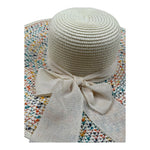 Fun & Fun Cappello In Paglia Tinta Unita con Fiocco per Bambina FNJAC12218 PANNA FUN & FUN 