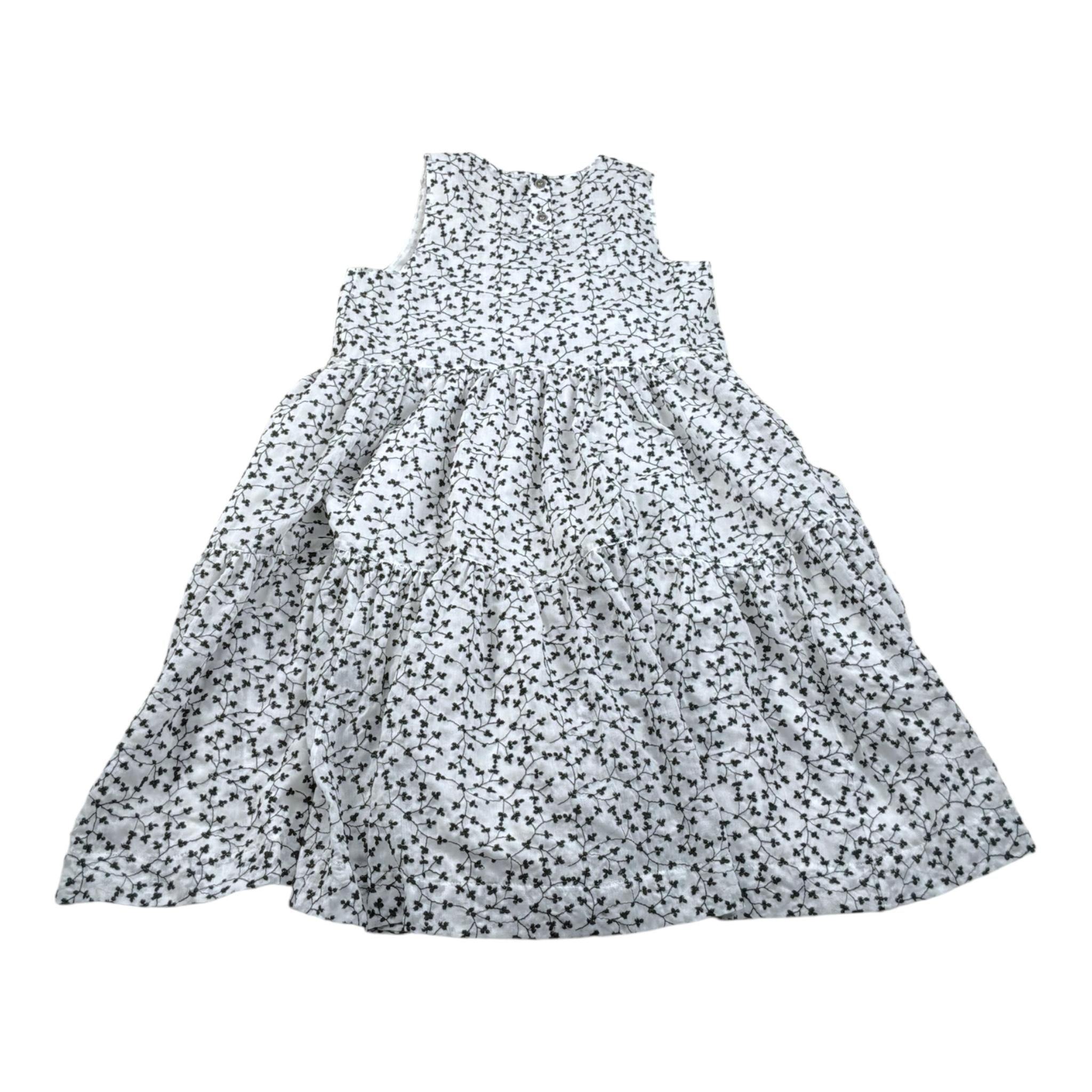 Caffe' D'Orzo Abito Tinta Unita con Fantasia per Bambina ZW1A82M0063 BIANCO CAFFE' D'ORZO 