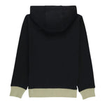 STONE ISLAND felpa bicolore con cappuccio e stampa Nero/verde per Bambino 811660644 NERO/VERDE STONE ISLAND 