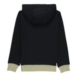 STONE ISLAND felpa bicolore con cappuccio e stampa Nero/verde per Bambino 811660644 NERO/VERDE STONE ISLAND 