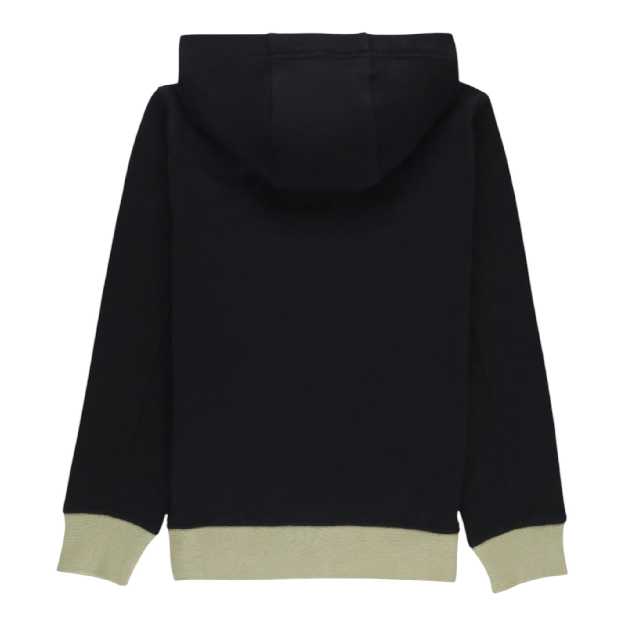 STONE ISLAND felpa bicolore con cappuccio e stampa Nero/verde per Bambino 811660644 NERO/VERDE STONE ISLAND 