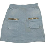 John Richmond Gonna In Maglia Tinta Unita con Applicazioni per Bambina RGP26188GO AZZURRO JOHN RICHMOND 