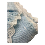 JULIANA coperta tinta unita con fiocco Azzurro per Neonata 24525 AZZURRO JULIANA 