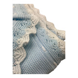 JULIANA coperta tinta unita con fiocco Azzurro per Neonata 24525 AZZURRO JULIANA 