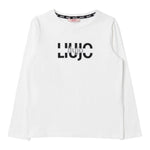 DIXIE shirt gircollo tinta unita cn stampa logo Bianco per Bambina GF3122 BIANCO DIXIE 