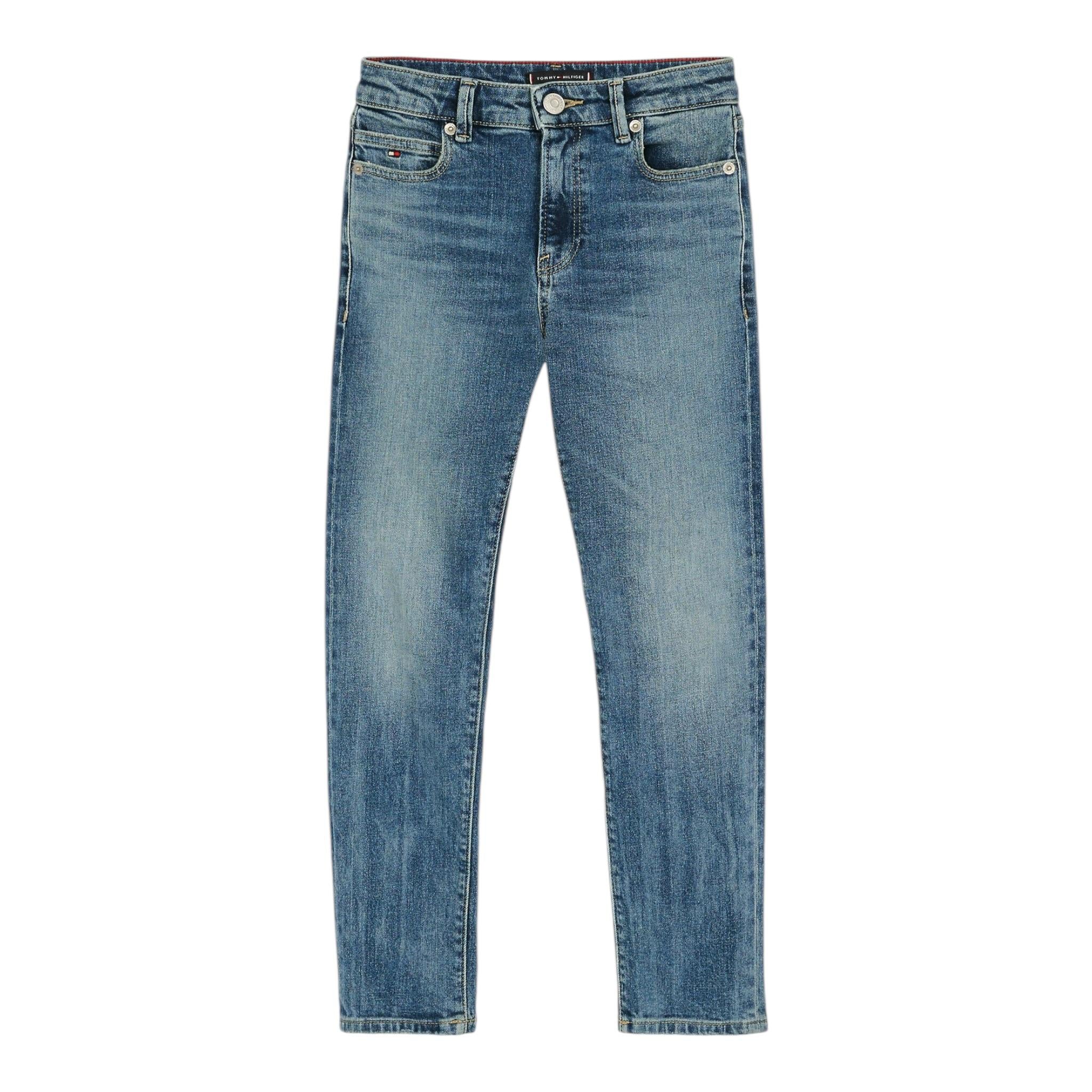 Tommy Hilfiger Jeans Tinta Unita con Girovita Regolabile per Bambino KB0KB09326X BLU TOMMY HILFIGER 
