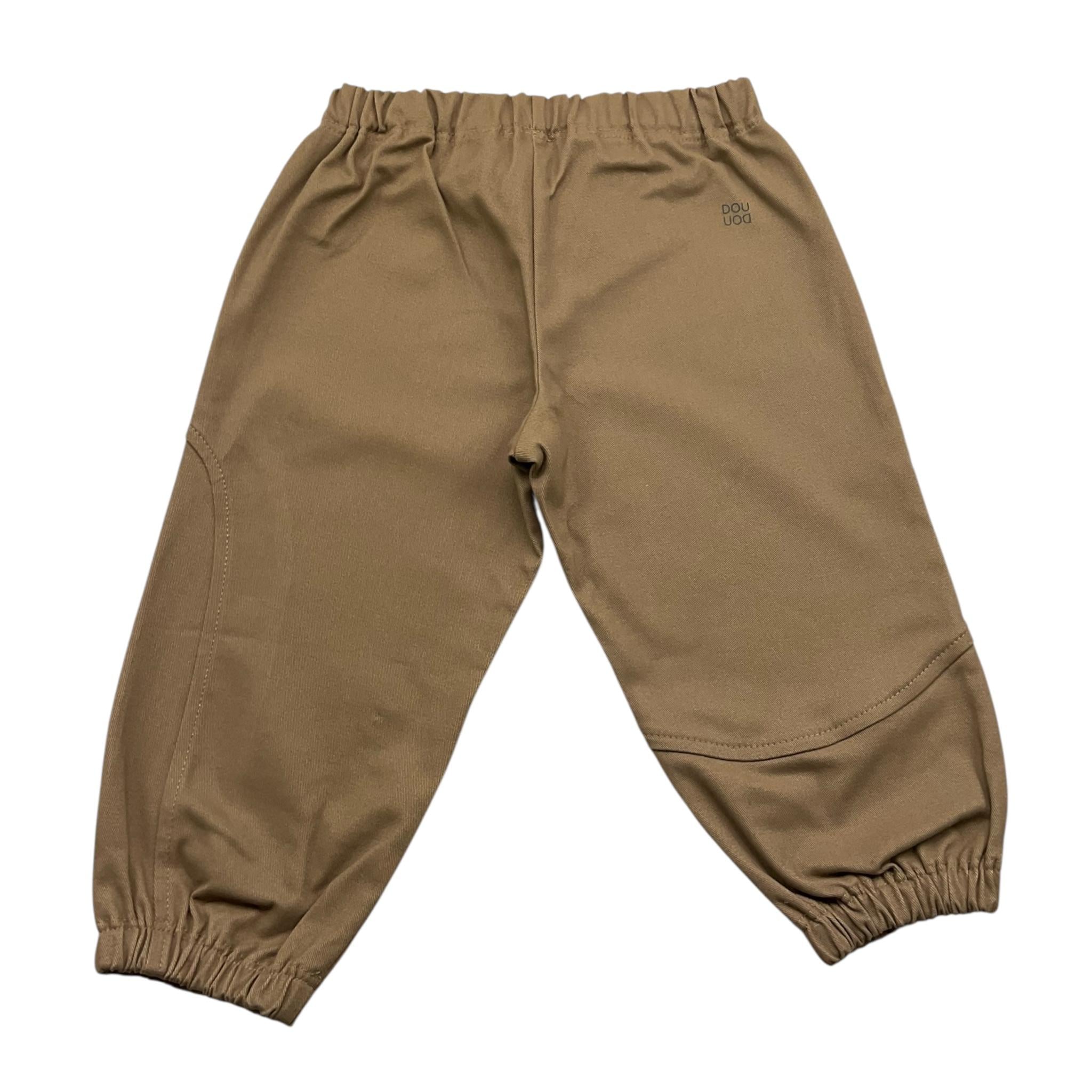 DOU DOU pantalone tinta unita con elastico in vita Fango per Neonato DT6510 FANGO DOU DOU 