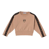 PINKO felpa girocollo tinta unita con stampa logo Rosa per Bambina JCFJF ROSA PINKO 