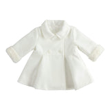 MINI BANDA cappotto tinta unita con pelliccia Bianco per Neonata 5717 BIANCO MINI BANDA 