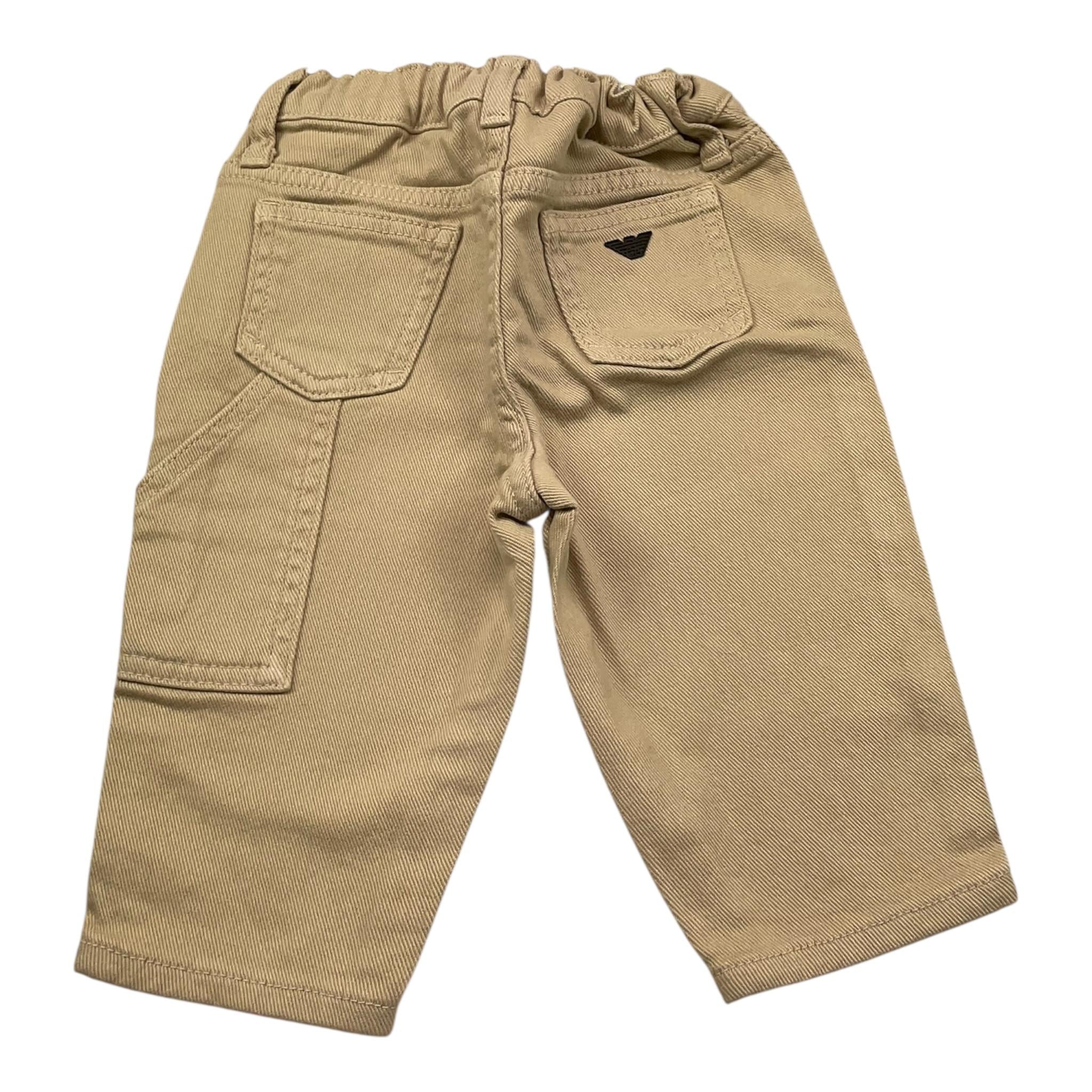 Emporio Armani Pantalone Tinta Unita con Girovita Regolabile per Neonato 6DHJ95 BEIGE EMPORIO ARMANI 