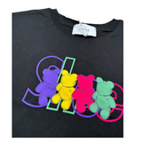 Shoe T-Shirt Girocollo tinta unita con Logo Nero per Bambina SHSS25G18 NERO SHOE 