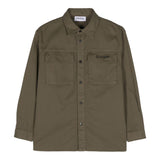 Dondup Camicia Manica Lunga Tinta Unita Con Tasche Verde Per Bambino