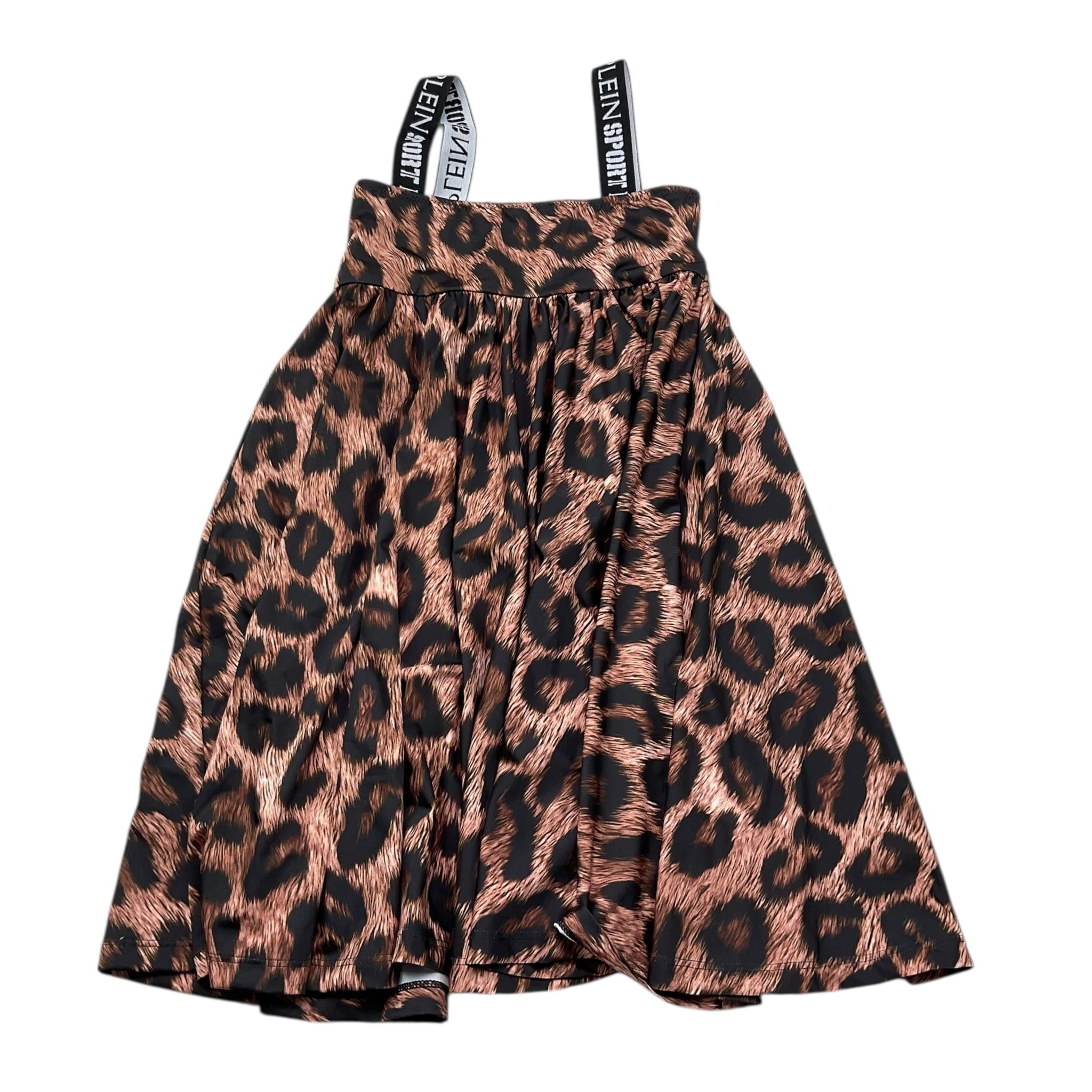 Plein Sport Swim Abito Fantasia Maculata con Logo per Bambina PS25KGCU05 MARRONE PLEIN SPORT SWIM 