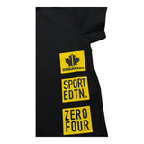 Dsquared2 T-Shirt Girocollo Tinta Unita con Stampa per Neonato DQ0281 NERO DSQUARED2 