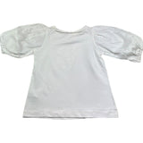 Monnalisa T-Shirt Girocollo Tinta Unita con Stampa per Bambina 715601S1 BIANCO MONNALISA 
