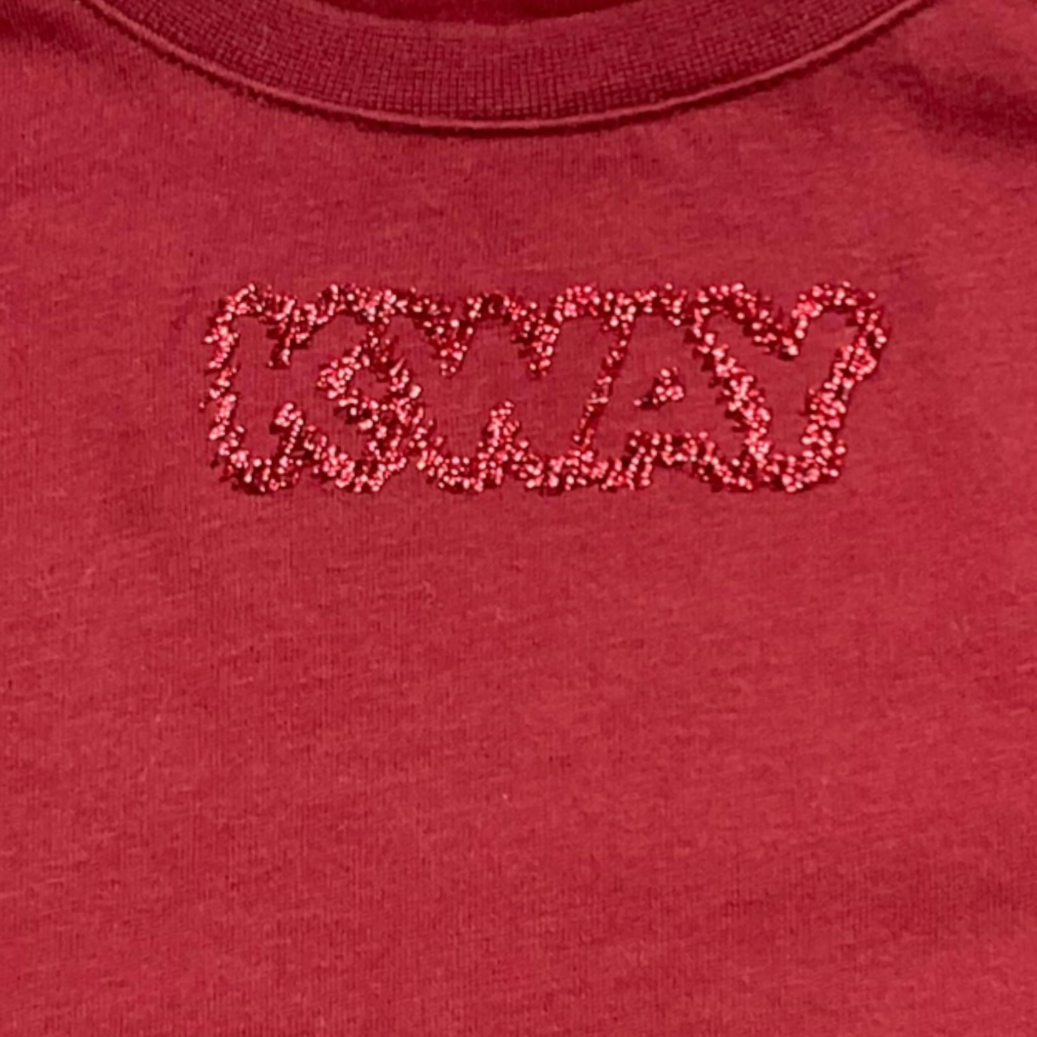 K-WAY shirt girocollo tinta unita con stampa Bordeaux per Bambina K5122TW BORDEAUX K-WAY 