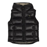 BLAUER giubbino modello smanicato tinta unita con zip e cappuccio Nero per Bambino 23WBLKX02241 NERO BLAUER 