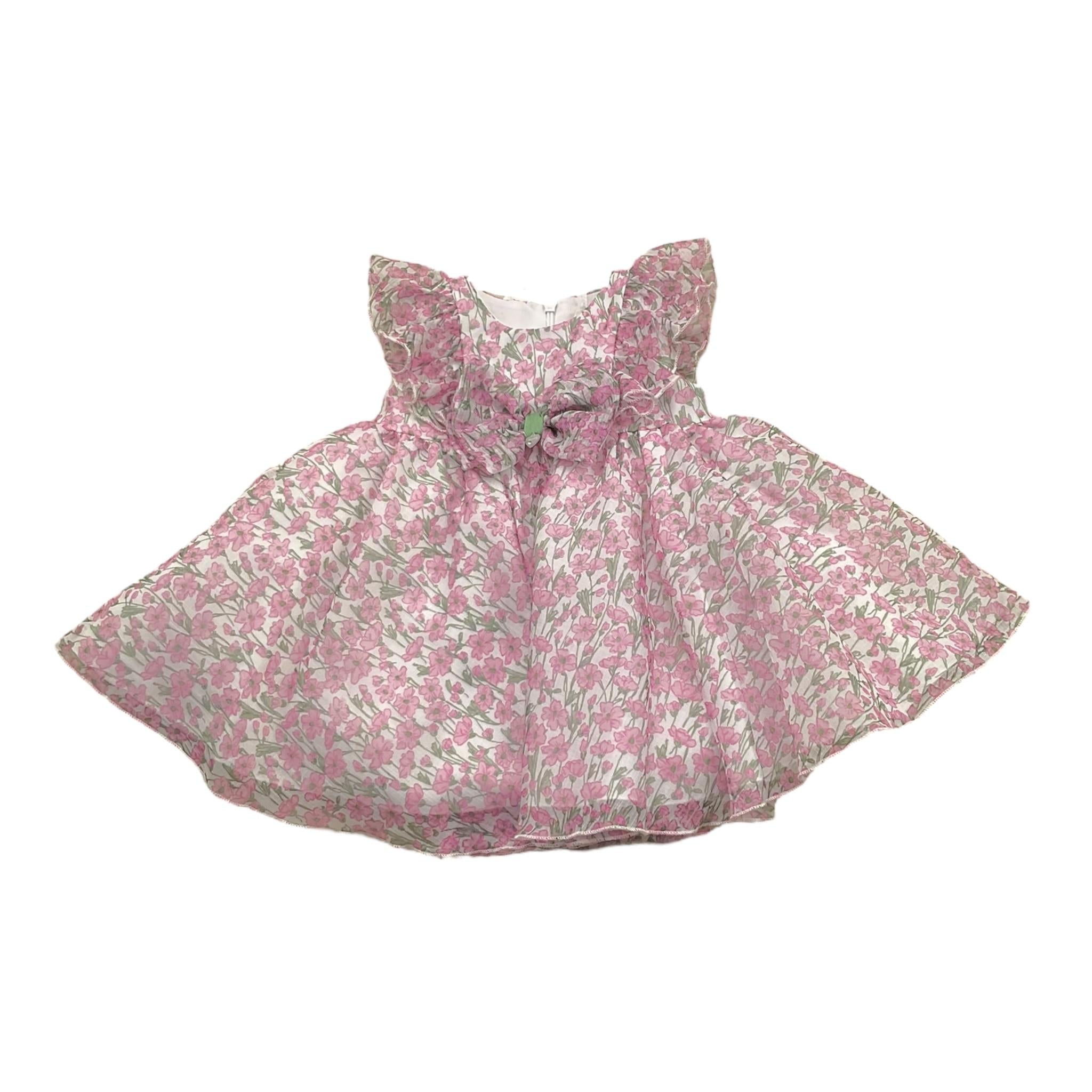 Ninnaoh Abito Tinta Unita con Stampa Fiori per Neonata E25AB70 BIANCO NINNAOH 