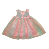 Name.It Abito Multicolor Giromanica Con Fantasia Ali Rosa Per Bambina