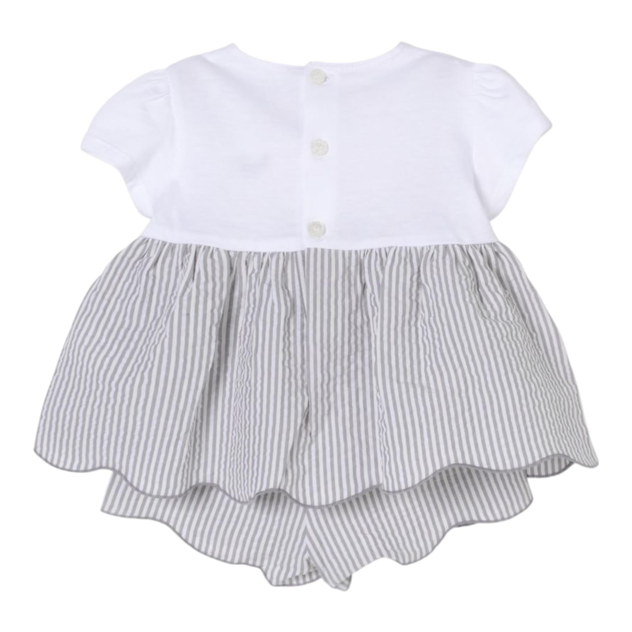Il Gufo Completo 2 Pezzi T-Shirt-Short per Bambina P25DP386C1080X BIANCO/GRIGIO IL GUFO 