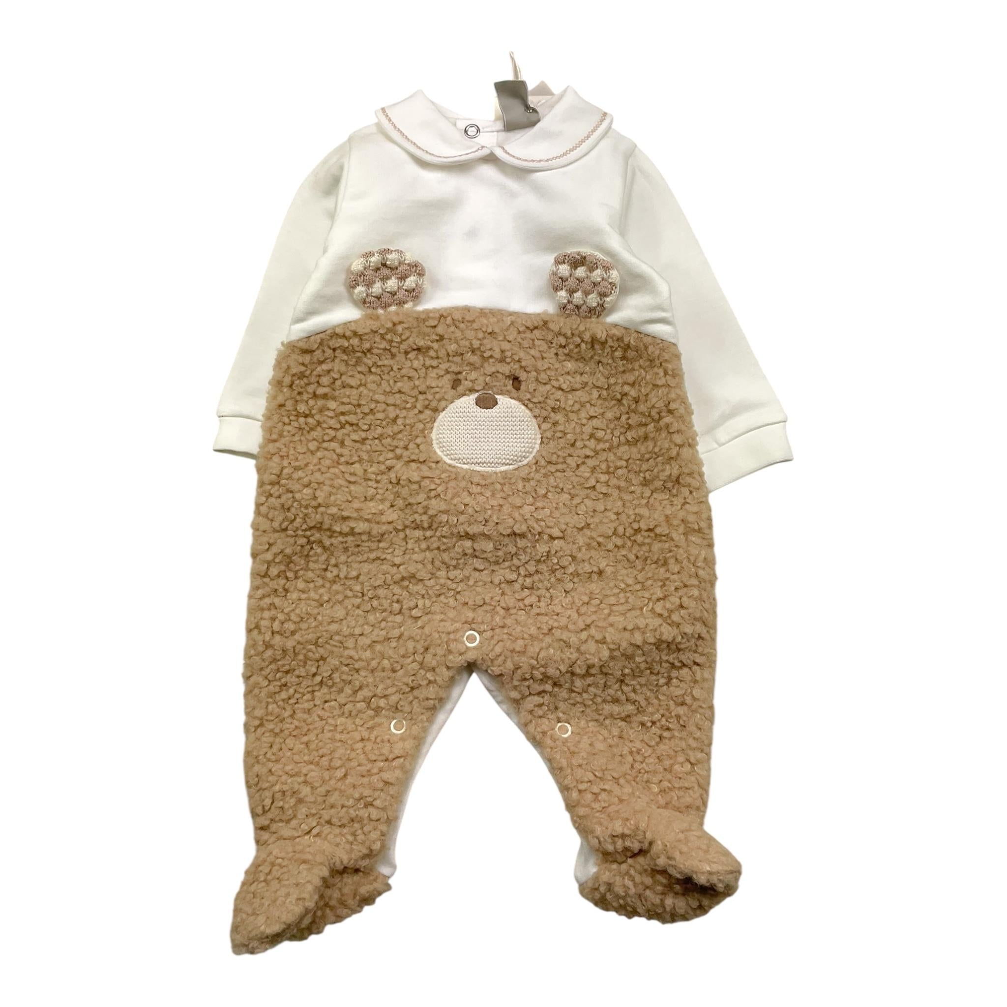 MARLU' tutina bicolore con stampa Bianco per Neonato IB5614X BIANCO MARLU' 