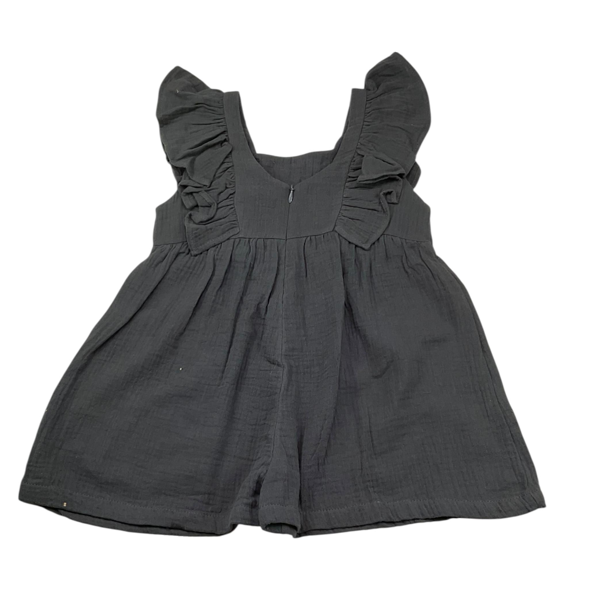 Petit Indi Tuta Tinta Unita con Stampa per Bambina SS25BK5026 GRIGIO PETIT INDI 