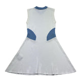 Just Cavalli Abito Giromanica Tinta Unita con Girocollo In Contrasto per Bambina JGP26109VE BIANCO JUST CAVALLI 