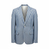 Manuel & Frank Giacca Tinta Unita con Fantasia A Righe per Bambino MF6267R AZZURRO MANUEL & FRANK 