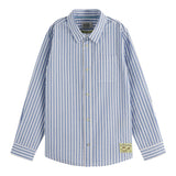 Scotch & Shrunk Camicia Bicolore con Fantasia A Righe per Bambino 179464 BIANCO SCOTCH & SHRUNK 