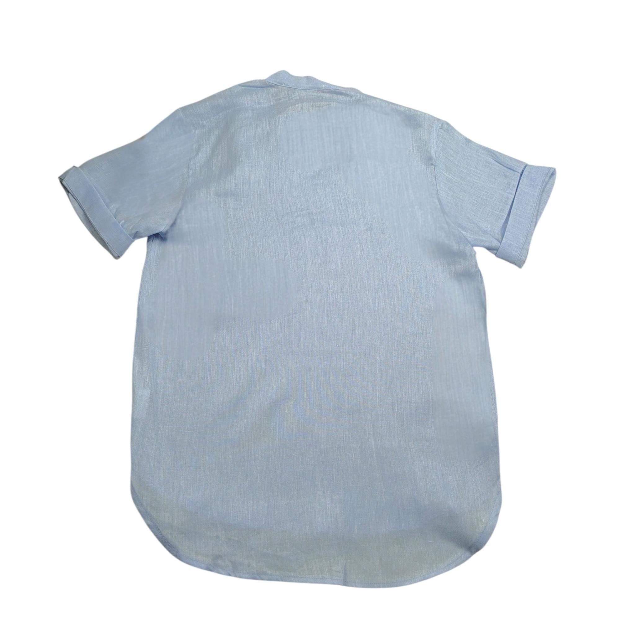 Brian Rush Camicia tinta unita Mezza Manica Azzurro per Bambino EIEIE AZZURRO BRIAN RUSH 