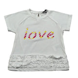 Janice T-Shirt Girocollo tinta unita con Stampa Bianco per Neonata JN770N BIANCO JANICE 